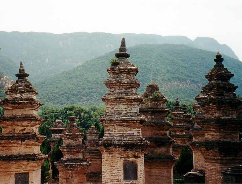 Pagodeskogen ved Shaolin-klosteret, Henan, Kina